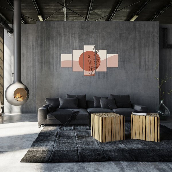 Obraz - Boho listy N⁰1 (125x70 cm)