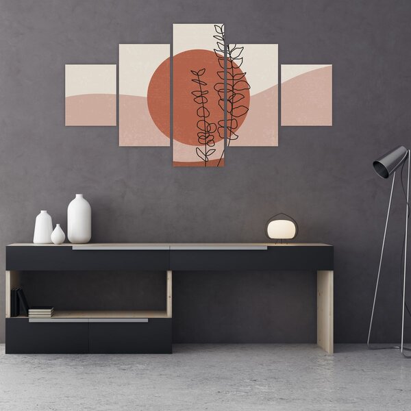 Obraz - Boho listy N⁰1 (125x70 cm)