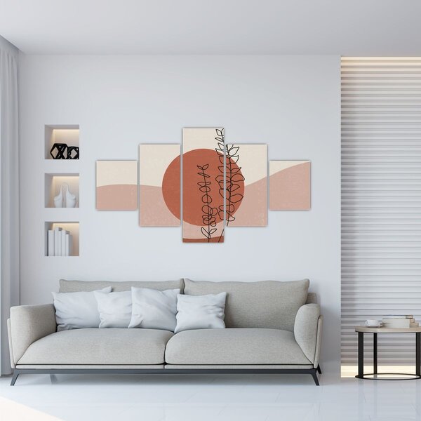 Obraz - Boho listy N⁰1 (125x70 cm)