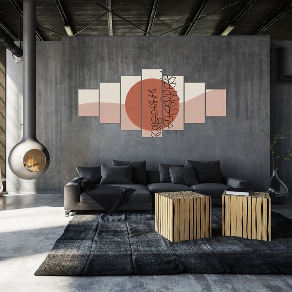 Obraz - Boho listy N⁰1 (210x100 cm)