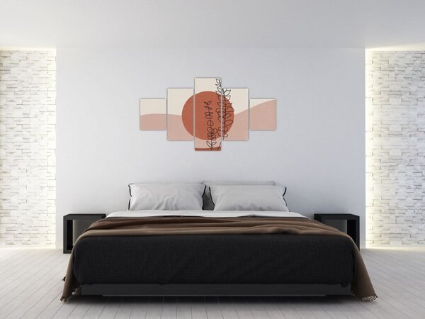 Obraz - Boho listy N⁰1 (125x70 cm)