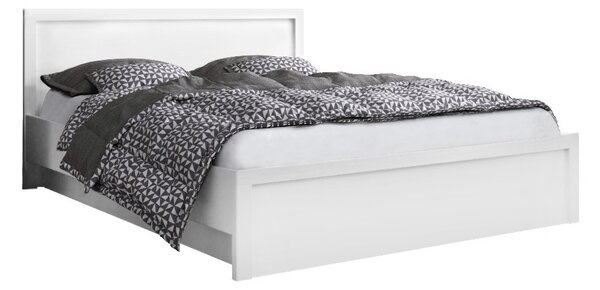 Manželská postel 140 cm Jess new (s úložným prostorem) (bílá)