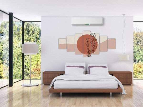 Obraz - Boho listy N⁰1 (210x100 cm)