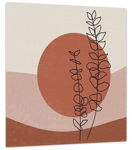 Obraz - Boho listy N⁰1 (30x30 cm)