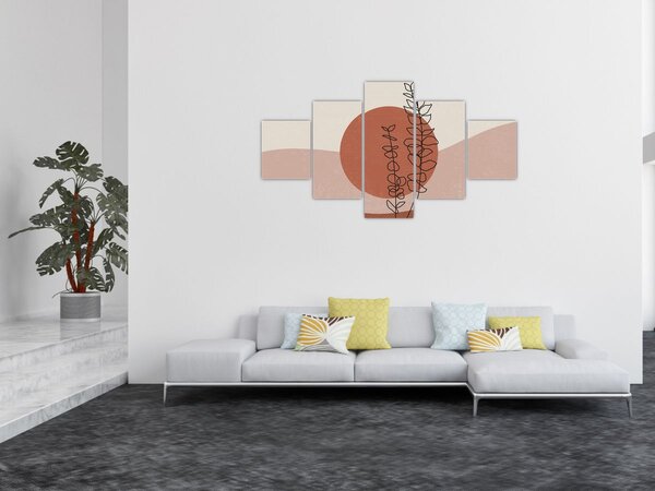 Obraz - Boho listy N⁰1 (125x70 cm)