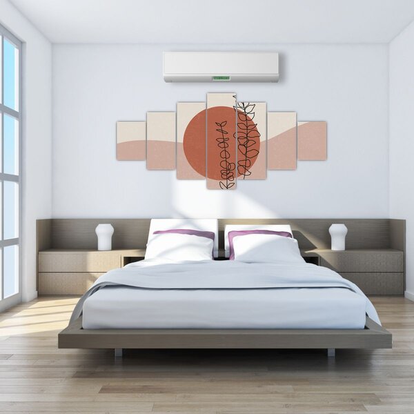 Obraz - Boho listy N⁰1 (210x100 cm)