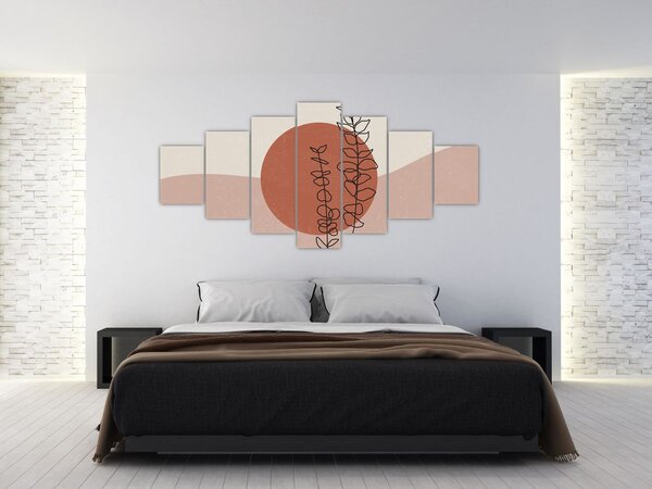 Obraz - Boho listy N⁰1 (210x100 cm)