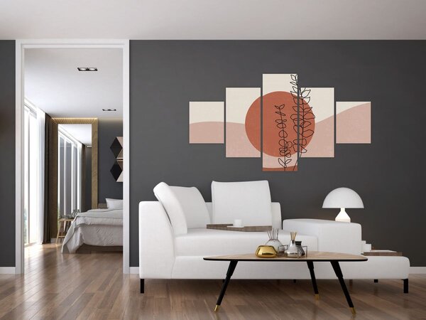 Obraz - Boho listy N⁰1 (125x70 cm)