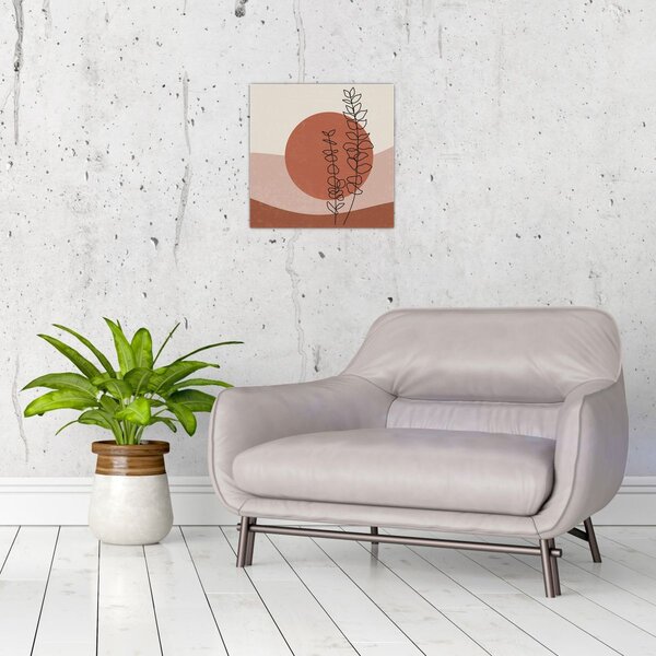 Obraz - Boho listy N⁰1 (30x30 cm)