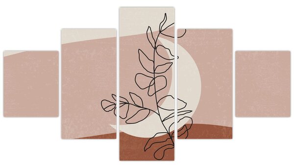 Obraz - Boho listy N⁰2 (125x70 cm)