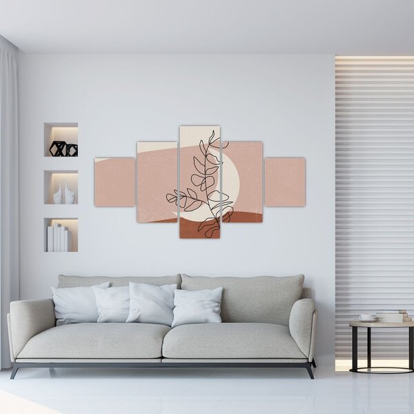 Obraz - Boho listy N⁰2 (125x70 cm)