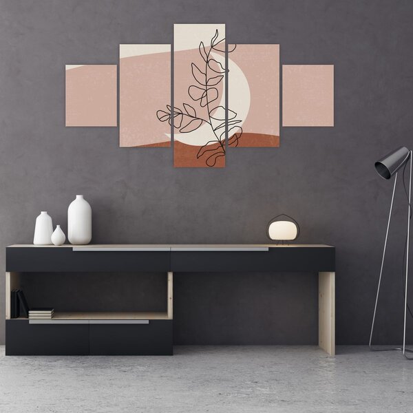 Obraz - Boho listy N⁰2 (125x70 cm)