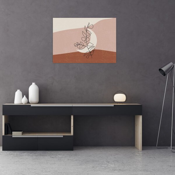 Obraz - Boho listy N⁰2 (70x50 cm)