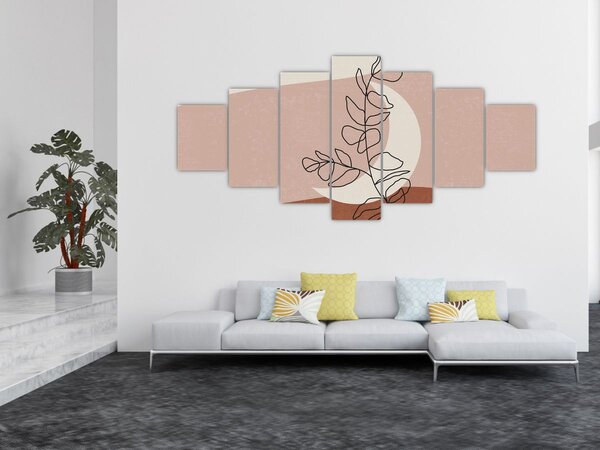 Obraz - Boho listy N⁰2 (210x100 cm)