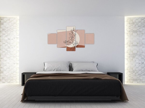 Obraz - Boho listy N⁰2 (125x70 cm)