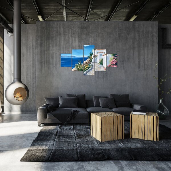 Obraz - Ulička u moře (125x70 cm)