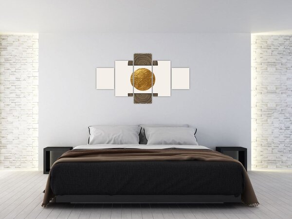 Obraz - Zlatý ornament N⁰1 (125x70 cm)
