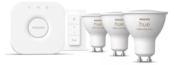 Hue základní set Bridge + 3xLED žárovka WACA GU10 4,2W 400lm 2000-6500K + ovladač
