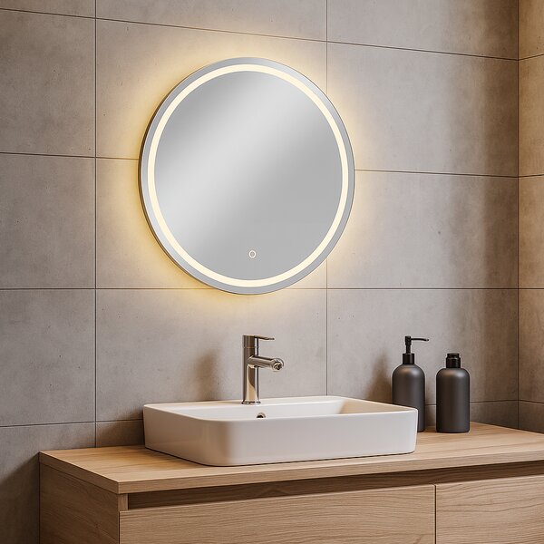 LED zrcadlo AVENBERG WAVE Ø70