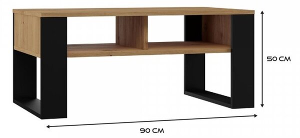 FALCO Konferenční stolek Elen 3 dub artisan/černá