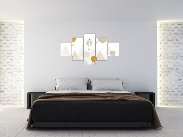 Obraz - Létající balóny (125x70 cm)