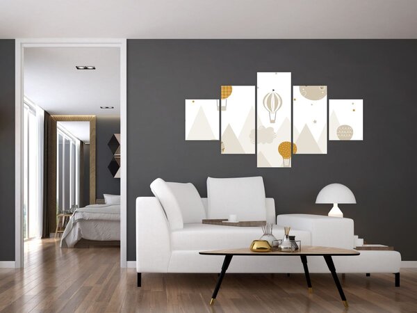 Obraz - Létající balóny (125x70 cm)