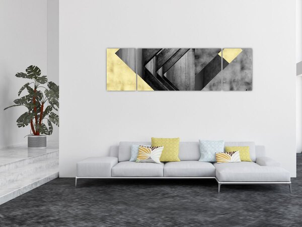 Obraz - Texturované tvary (170x50 cm)