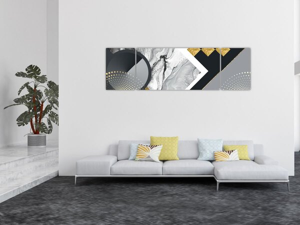 Obraz - Texturoavná koláž (170x50 cm)