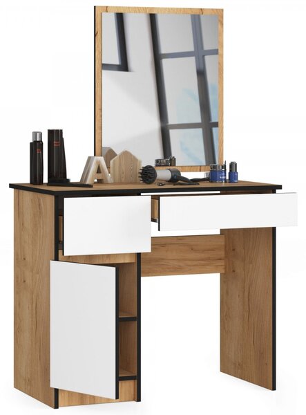 Toaletní stolek P-2/SL 500x600 levá - dub craft/bílá