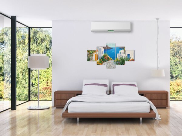 Obraz - Řecká ulička (125x70 cm)