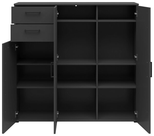 KOMODA, barvy grafitu, 120/115/40 cm Carryhome - Široké komody