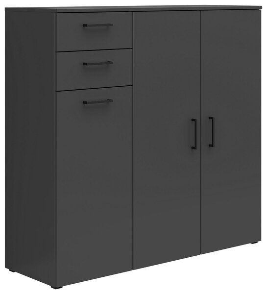 KOMODA, barvy grafitu, 120/115/40 cm Carryhome - Široké komody