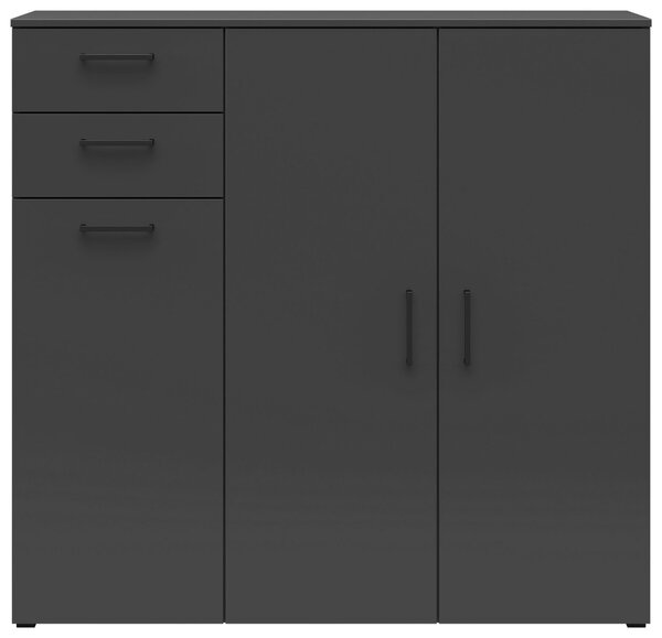 KOMODA, barvy grafitu, 120/115/40 cm Carryhome - Široké komody