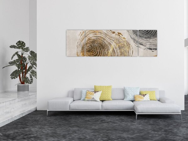 Obraz - Abstrakce kmenů (170x50 cm)