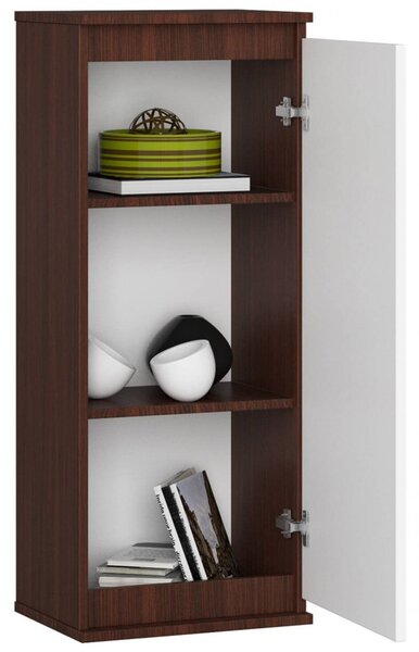 Nástěnná vitrínka CLP W40 - wenge/bílá