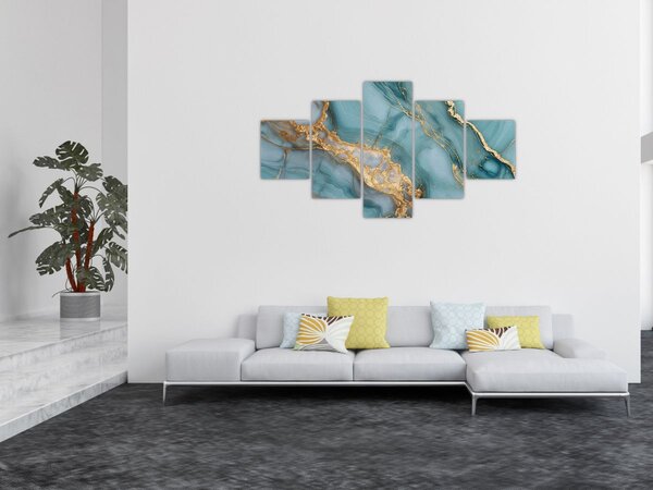 Obraz - Tyrkysový mramor (125x70 cm)