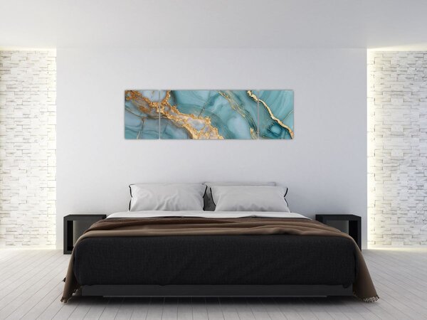 Obraz - Tyrkysový mramor (170x50 cm)