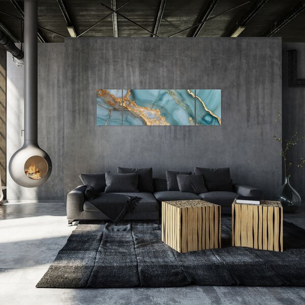 Obraz - Tyrkysový mramor (170x50 cm)