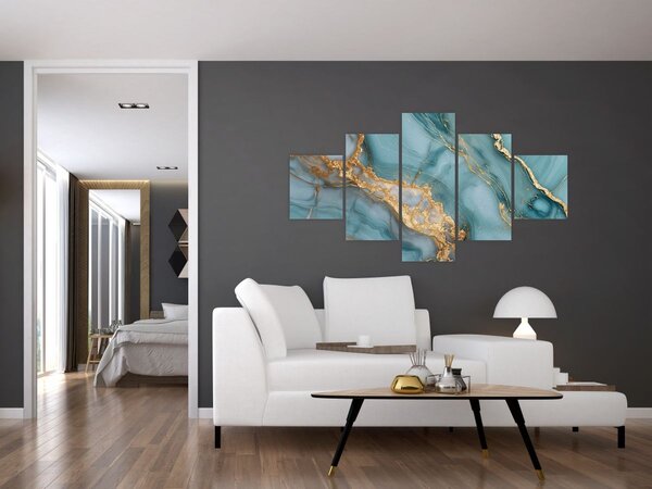 Obraz - Tyrkysový mramor (125x70 cm)