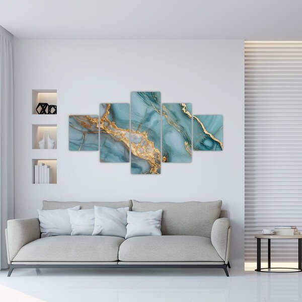 Obraz - Tyrkysový mramor (125x70 cm)