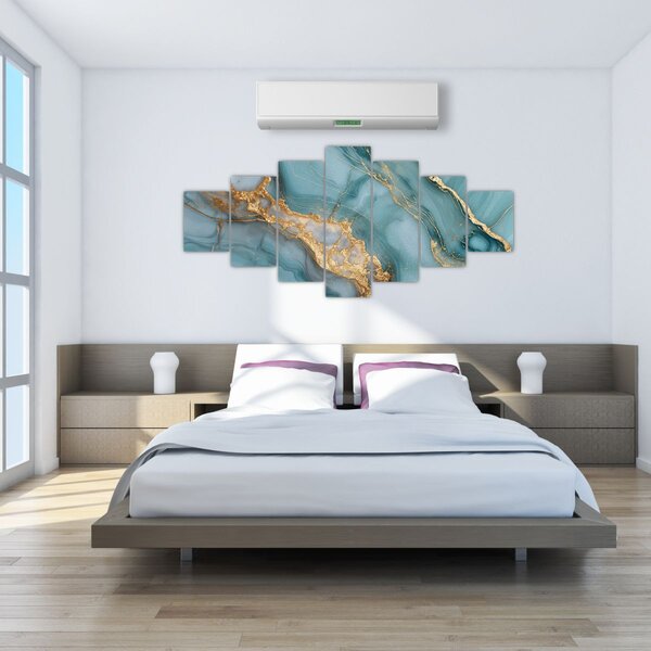 Obraz - Tyrkysový mramor (210x100 cm)
