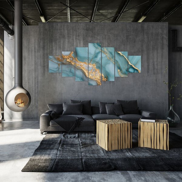 Obraz - Tyrkysový mramor (210x100 cm)
