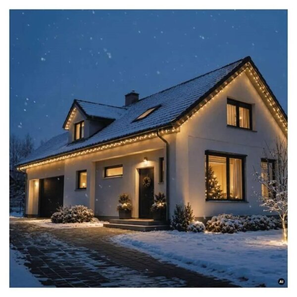 LED Venkovní řetěz 50xLED/3x0,4m IP44 teplá bílá