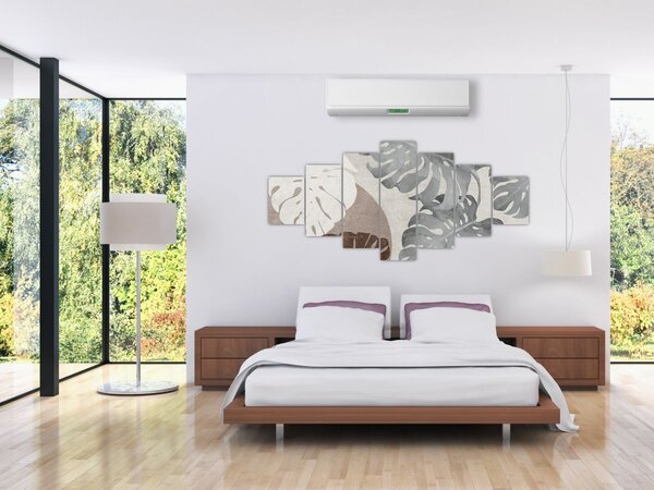 Obraz - Design s listy (210x100 cm)