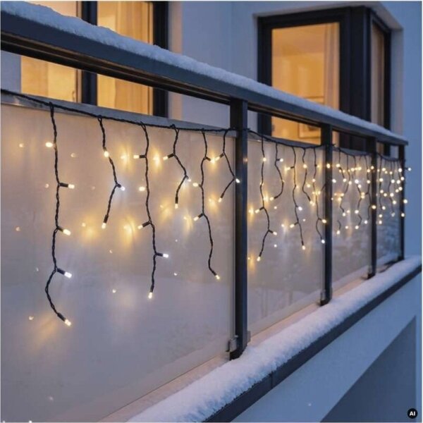 LED Venkovní řetěz 50xLED/3x0,4m IP44 studená/teplá bílá