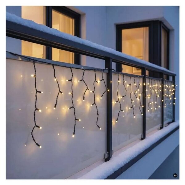 LED Venkovní řetěz 50xLED/3x0,4m IP44 teplá bílá