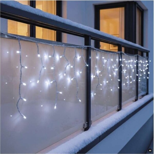 LED Venkovní řetěz 50xLED/3x0,4m IP44 studená bílá
