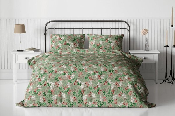 Flanelové povlečení PINEFLOR zelené Rozměr povlečení: 70 x 90 cm | 140 x 200 cm
