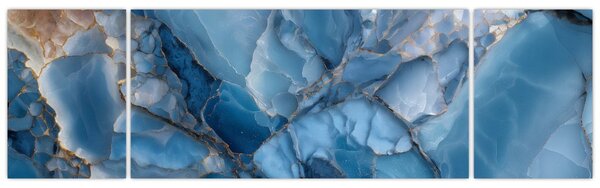 Obraz - Modrý členitý mramor (170x50 cm)