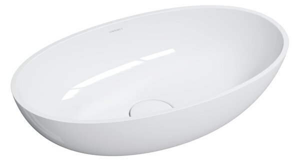 Omnires Shell M+ umyvadlo 60x35 cm oválné na pult bílá lesk SHELLUNBP